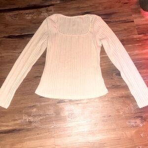 off white long sleeve, fitting, size medium, shein